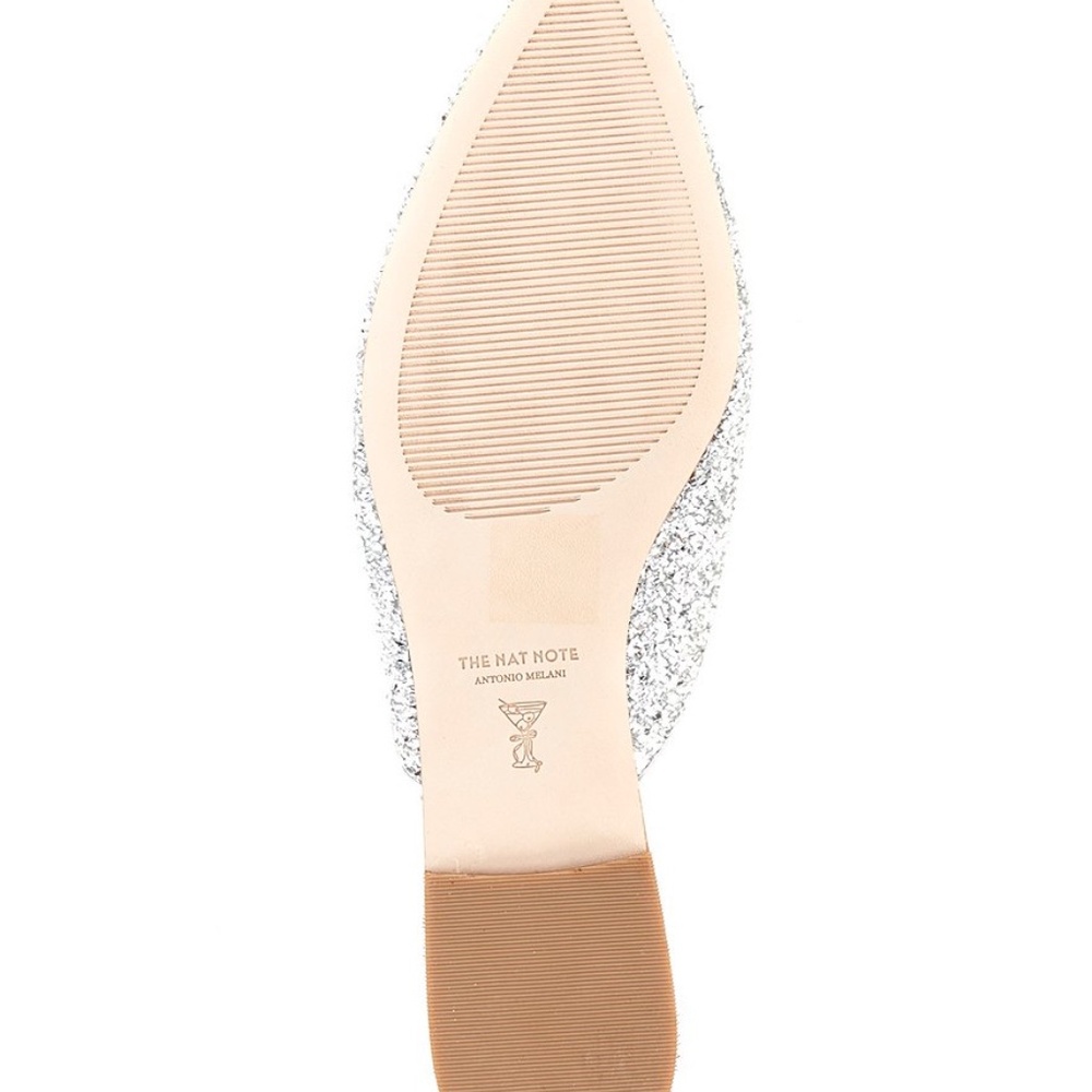 NWT Antonio Melani x The Nat Note Estrella Textured Ornamented Bow Dress Mules - Picture 8 of 9